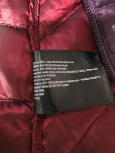 Bernardo Purple Quilted Lightweight Down Vest S - Picture 9 of 9