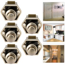 5x Push Button Catch Lock Caravan Motorhome RV Latch Knob Lock Drawer Cabinet UK