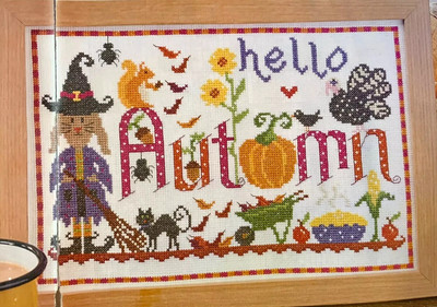 SEASONAL HERBST Saison verschiedene Kreuzstichkarte Multiple Choice Dropdown Menü