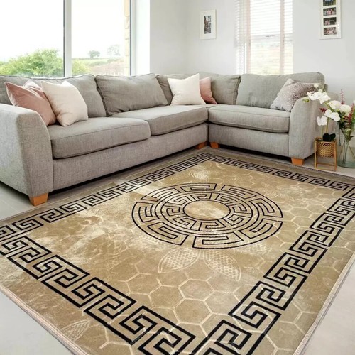 Turkish Greek Gold Design Beautiful LARGE CARPET Golden touch Bedroom Area RUG - Picture 8 of 15