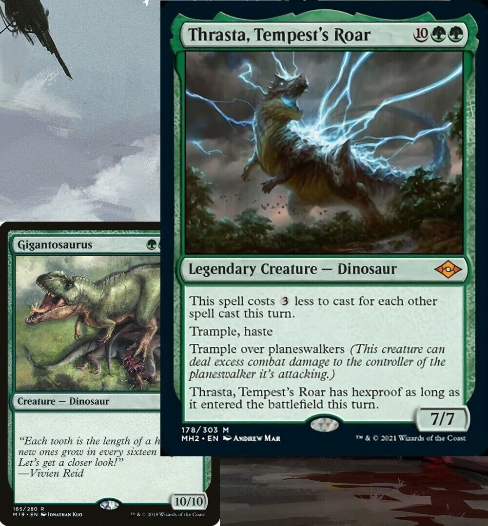 Thrasta, Tempest's Roar DINOSAUR Commader Deck - MTG Ready-to-Play Green EDH Thrasta, Tempest's Roar DINOSAUR Commader Deck - MTG Ready-to-Play Green EDH