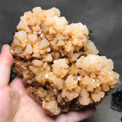 1040g New find yellow Calcite Crystal cluster mineral specimen/China 11