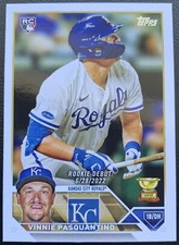 2023 TOPPS UPDATE SERIES VINNIE PASQUANTINO ROYALS #US110 ROOKIE DEBUT GOLD CUP