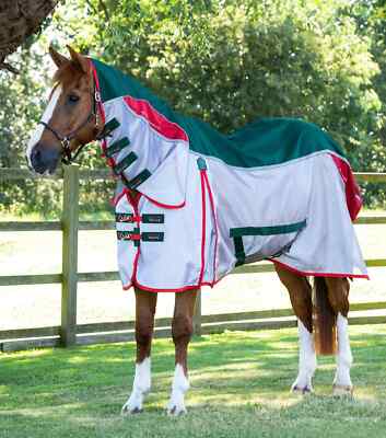 Premier Equine Buster Stay Dry superleichte Fliegendecke + Hinzufügen einer PE-LYCRA-FLIEGENMASKE £10