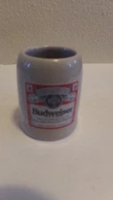 Budweiser  Beer  Mini Ceramic Stein or Shot Mug 2 1/2" Nice Display