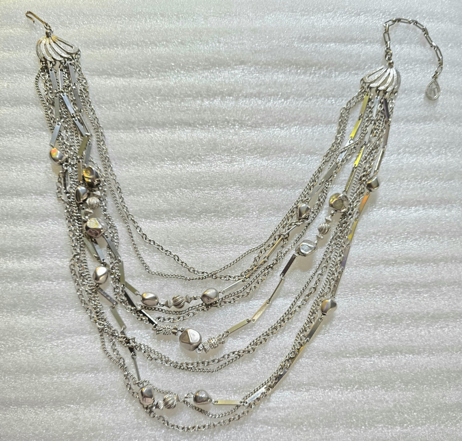 Vintage signed KRAMER Multi Stranded Chain Connec… - image 6