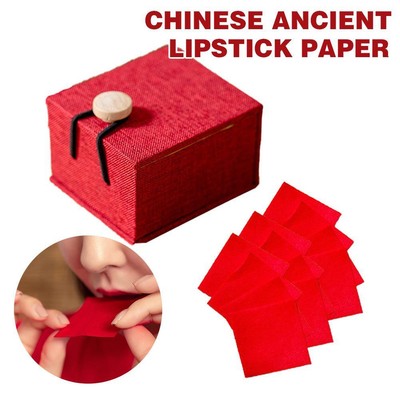 Lippenstift Papier Beißen Lippen Make-up altes chinesisches Make-up rot Papier neu.