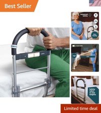 Bed Rails for Elderly Adults Safety - with Motion Light Non-Slip Handle - B...