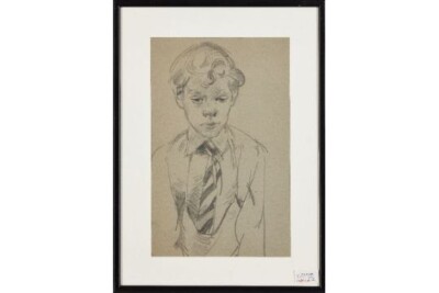 ROBERT LENKIEWICZ, BRITISCH 1941-2002 - STUDIE EINES SCHULJUNGEN; BLEISTIFT AUF...