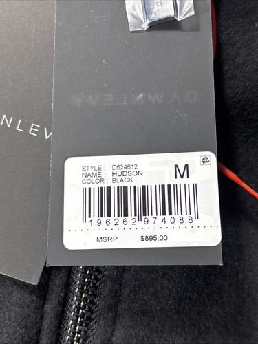 Dawn Levy Hudson Black Puffer Coat Size Med NWT $895 - Picture 5 of 7