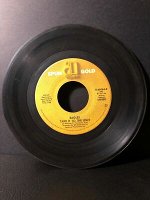 1975 The Eagles TAKE IT TO THE LIMIT (45RPM 7  Single) Asylum Spun Gold (J190)