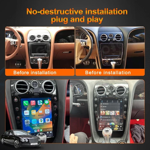 Android Car Radio 2Din Stereo Receiver For Bentley Continental GT 2004-2011 128G - Picture 3 of 13
