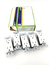 5pcs Leviton T5325-W 15 Amp 125 Volt Tamper Resistant Duplex Receptacle White