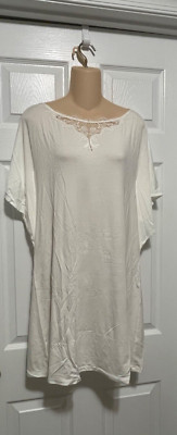 La Perla Primula XS Short Nightgown Modal Jersey White Drape Sleeves