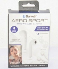 Premium True Wireless Earbuds White with Mic 2 Piece Sports Kit Neck Strap