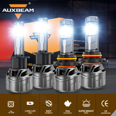 AUXBEAM H1 9005 LED Headlight Bulbs High Low Beam For Nissan Altima 2002 - 2006