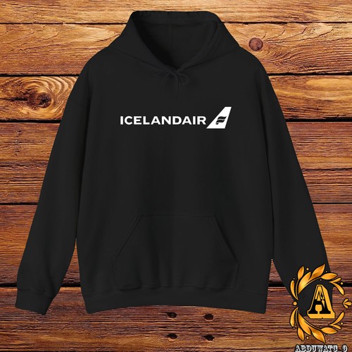 Nueva Sudadera con Capucha Icelandair Retro Logo Negro/Azul Marino/Blanco n más S-5XL - Imagen 10 de 13