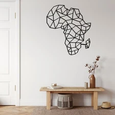 Africa Map Metal Wall Art, Metal Wall Decor, Home Decor Wall Art, Wall Hanging