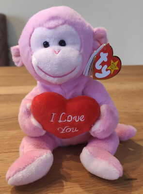 Ty Beanie Babies Cherub der rosane Liebesaffe, zum Valentinstag