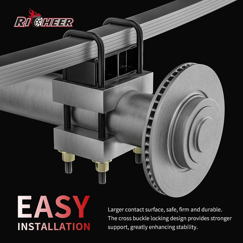 2'' Rear Leveling Lift Block Kit For 1999-2019 Chevy Silverado 1500 GMC Sierra - Image 3 of 4