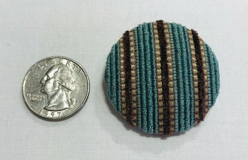 DOS BOTONES CUBIERTOS PERSONALIZADOS EDMOND PETIT OLD WORLD WEAVERS AQUA "RAYURE BOREALE" - Imagen 3 de 3
