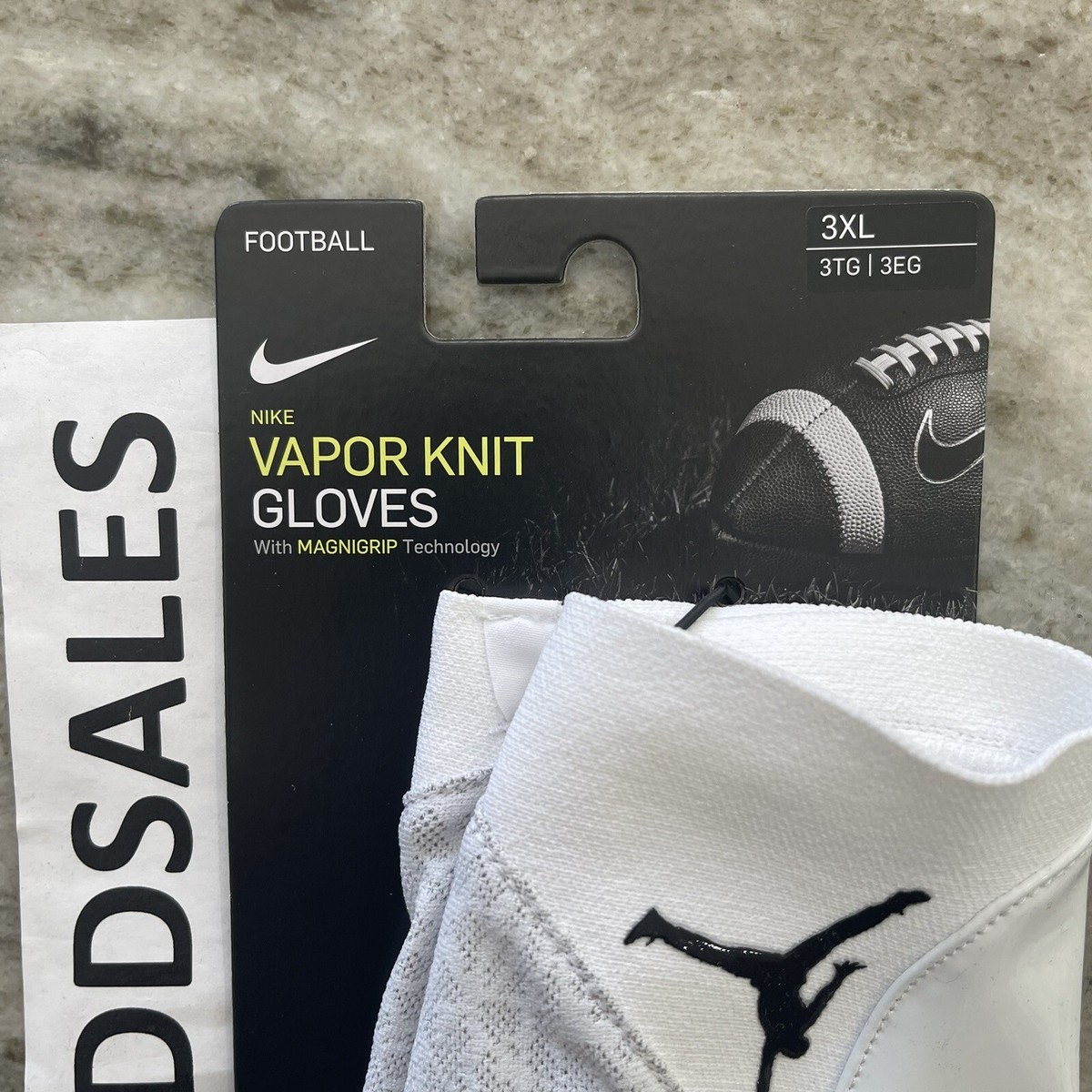 Mサイズ NIKE JORDAN VAPOR KNIT 4.0 NIKE JORDAN VAPOR KNIT 4.0 FOOTBALL GLOVES WHITE GREY DM0050-102