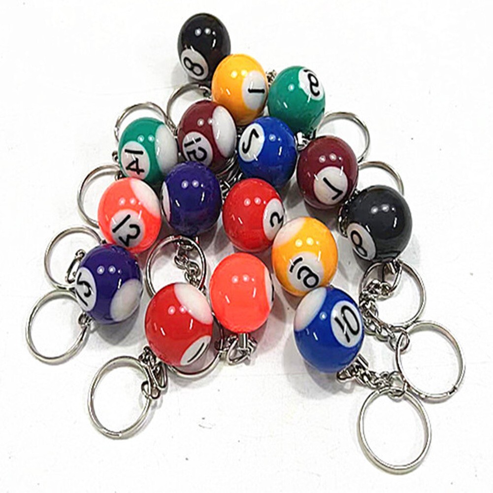 Funny Billiard Ball KeyChain Snooker Ball Key Rings Snooker Cue Accessories Gift eBay