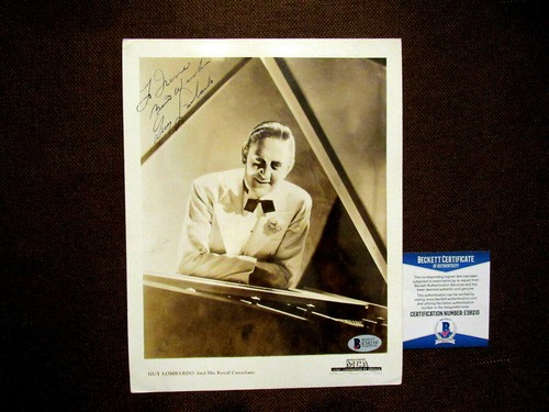GUY LOMBARDO BANDLEADER & GEIGER SIGNIERT AUTO VINTAGE MCA SEPIA FOTO BECKETT - Bild 1 von 4