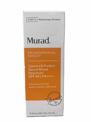 Murad Environmental Shield Correct Protect Serum 1 Oz/ 30mL SPF 45 New In Box