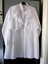 PRETTY LITTLE THINGS,LONG WHITE SHIRT/DRESS POLY/COTTON LADIES TOP SIZE 10,VGC