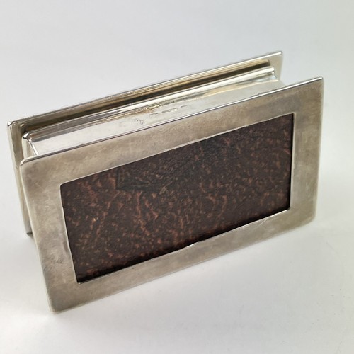 Antique Solid Silver Two Division Stamp Box Stamp Inscription 1902 6cm X 3.8cm - Picture 10 of 11