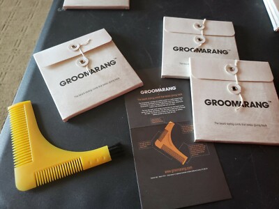 Beard Styling Comb Groomarang Shaping Template Tool And Moustache Face Lot of 3