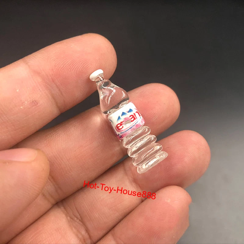 Mini botellas de agua mineral modelo 4 piezas escala 1/6 para figuras de acción de 12"" utilería de escena Foto 3 de 4