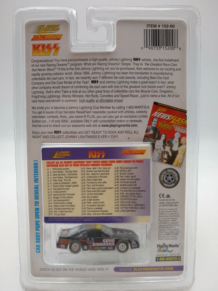 Johnny Lightning 1997 - Kiss - Gene Simmons Dodge Daytona Funny Car #9 The Demon Foto 2 de 4