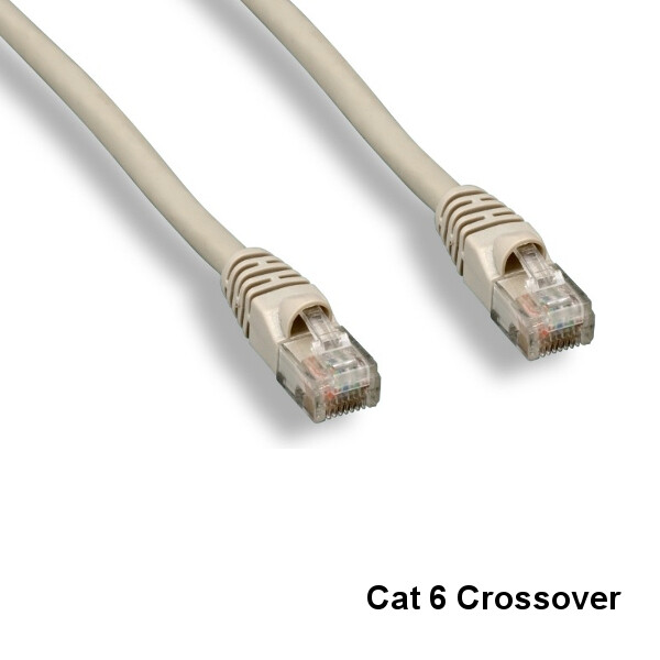 Kentek Gray 7ft Crossover Cat6 UTP Ethernet Patch Cord 24AWG PC Switch Router