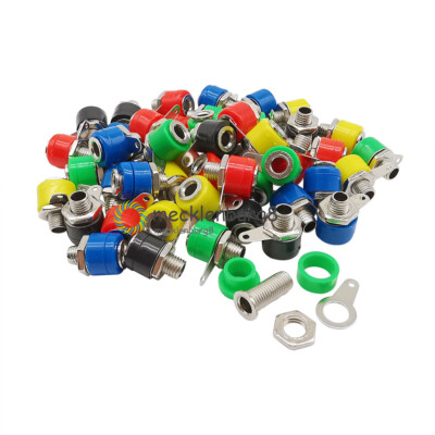 25PCS X 5 Color 4mm Banana Binding Post 4mm Banana Socket Plug Adapter