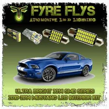 White LED interior lights package kit for 2010-14 Mustang 7 pcs 3014 series SMD
