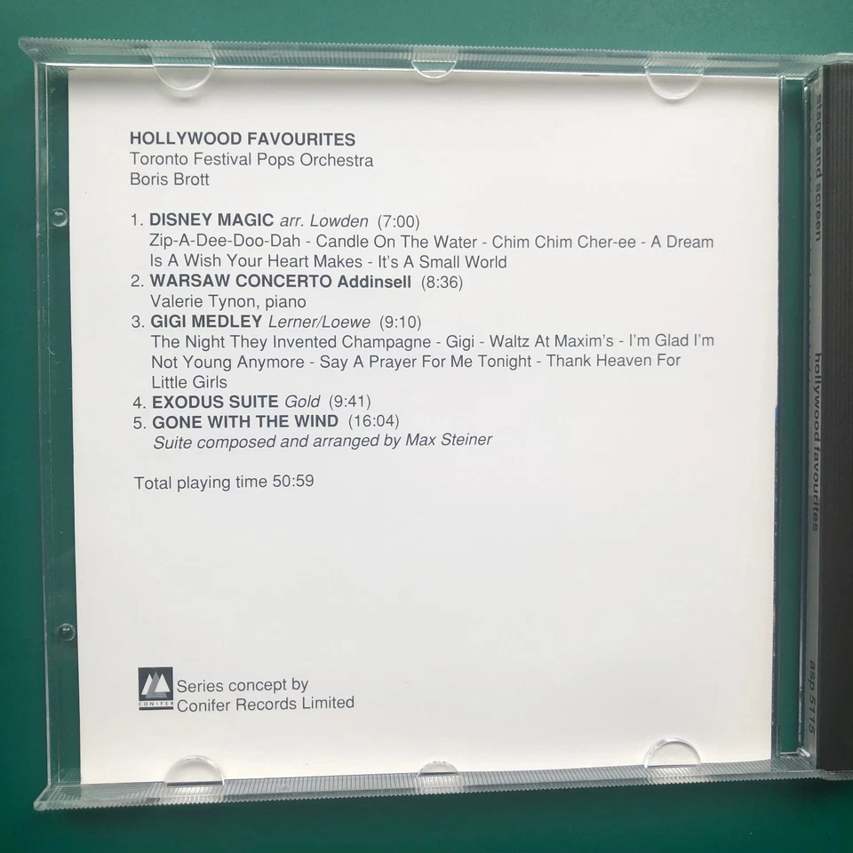 Toronto Festival Pops HOLLYWOOD FAVOURITES Soundtracks CD Disney Exodus Gigi EX - Image 3 of 4