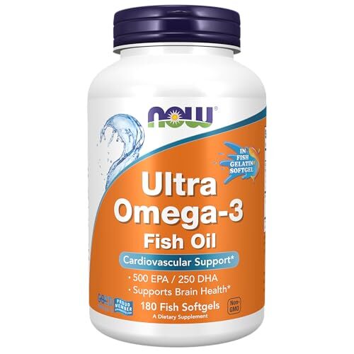 NOW FOODS Ultra Omega-3 Fish Gelatin 180 Fish Softgels