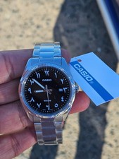 Casio MTP-1302D-1B3VDF Black Dial Arabic Numerals Stainless Steel WR50M New