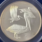 1971 Franklin Mint 2 Oz 0.925 Silver Bird Series Pelicans  Round No #4