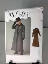 McCalls M8137 Mens Costume Coat Pattern Size 38-40-42-44 Uncut