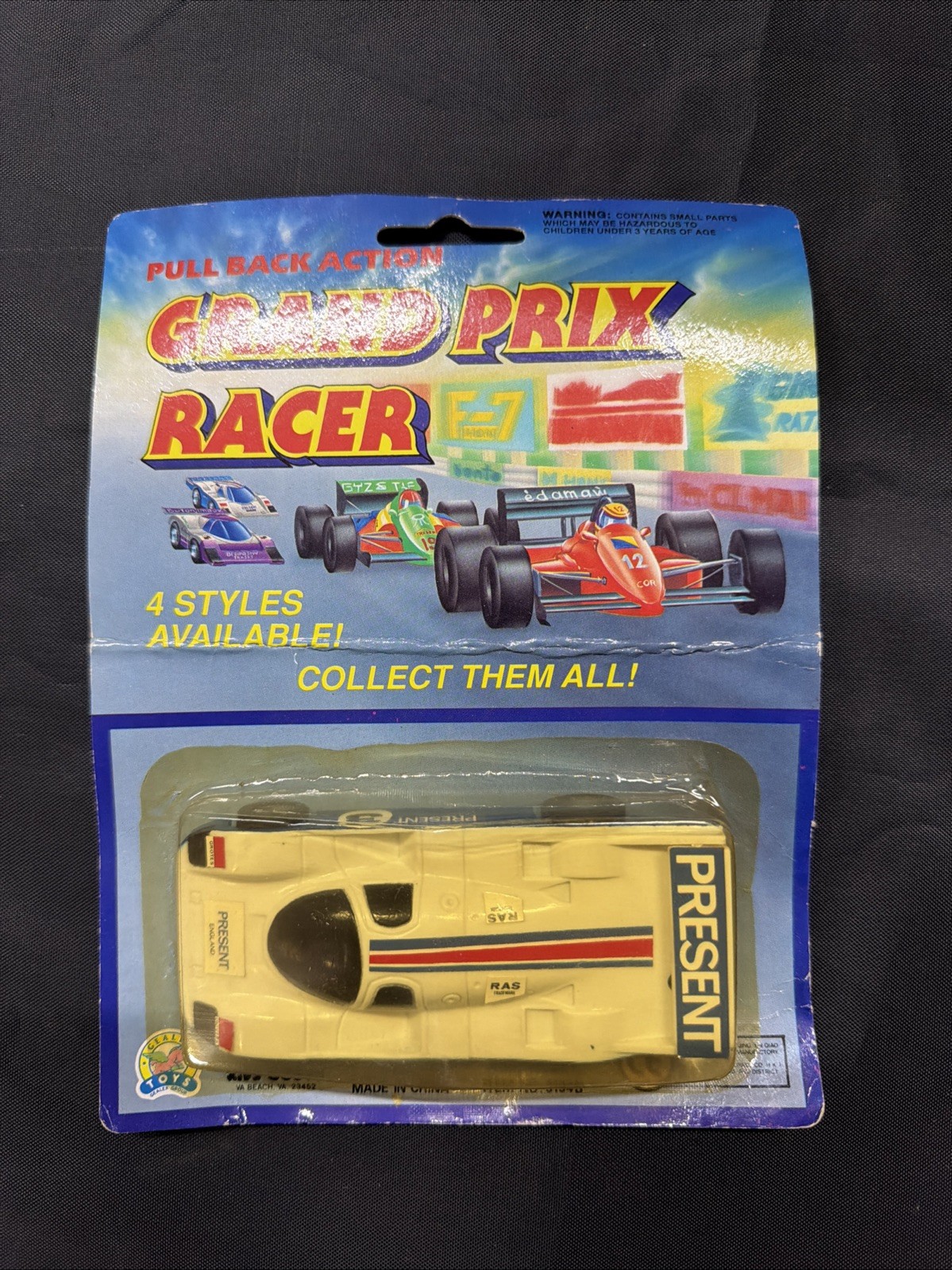 Grand Prix Racer 4.25” Pull Back Action Toy Car Kids Goods New Vintage 80’s -C5