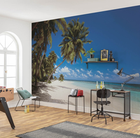 368X254Cm Riesiges Wandbild Tapete Palmen Strand Teenager Zimmer Dekor Kunst
