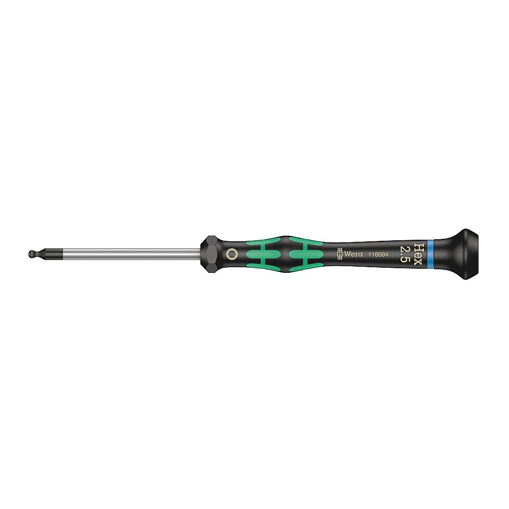 Wera Kraftform Micro 2052 Ball End Hex Head / Allen Key Screwdriver (2.5 mm)