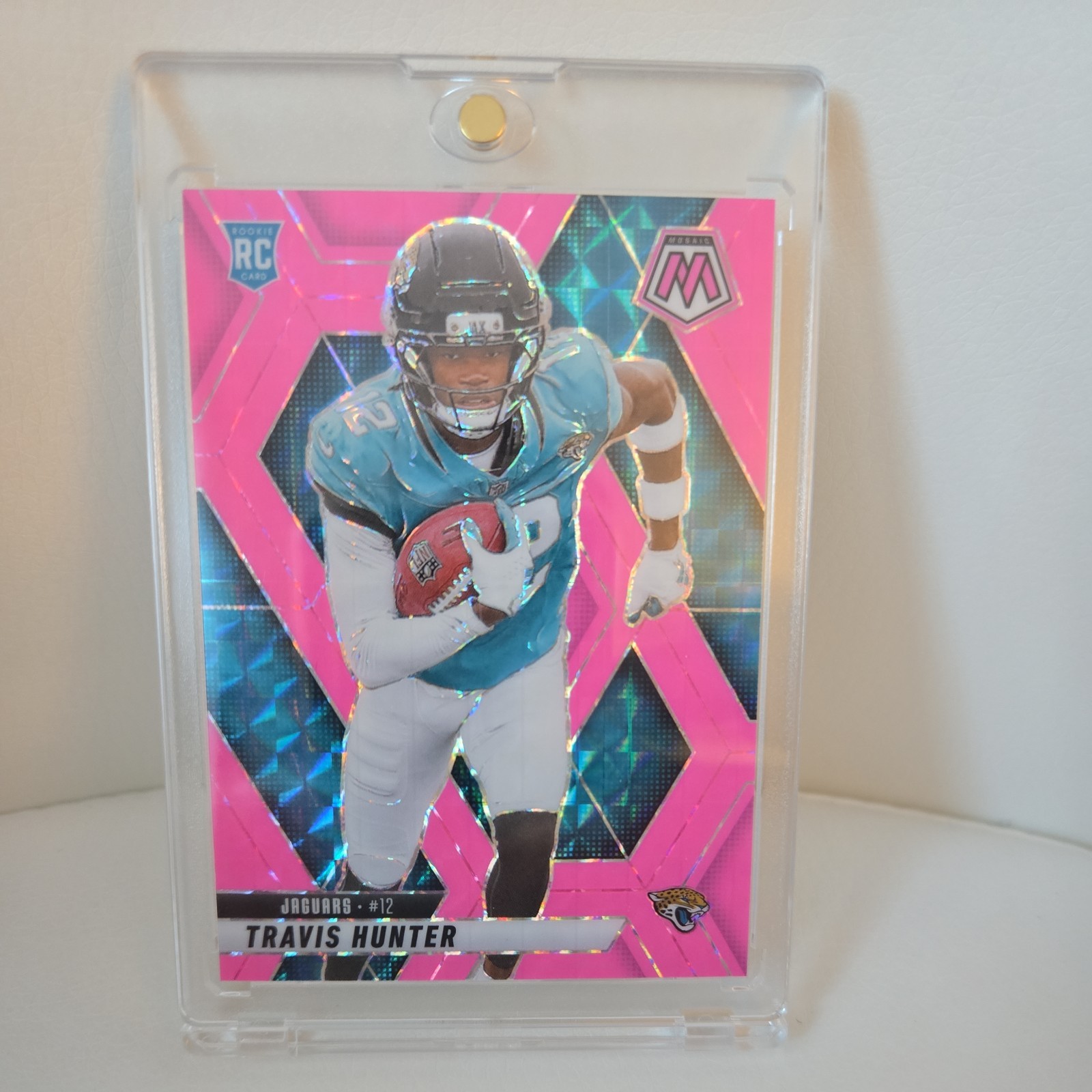 2025 Panini Mosaic Travis Hunter #301 Pink Fluorescent Prizm (RC) 2/10!!!