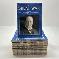 The Great War by Winston Churchill Incomplete Set Illustrated Magazine