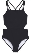 Kanu Surf Girls Size 12 Beach Sport Cutout 1 Piece Swimsuit