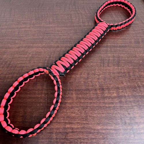 550 Paracord Handle for 20oz Yeti, RTIC & Ozark Hot Pink /Black