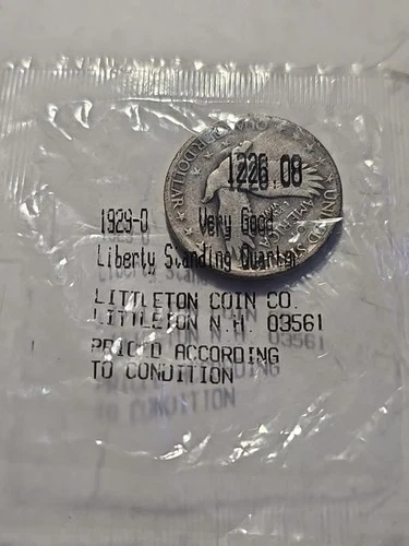 1929-D Liberty Standing Quarter V Good Condition Scarce Coin ~ Littleton Coin Co